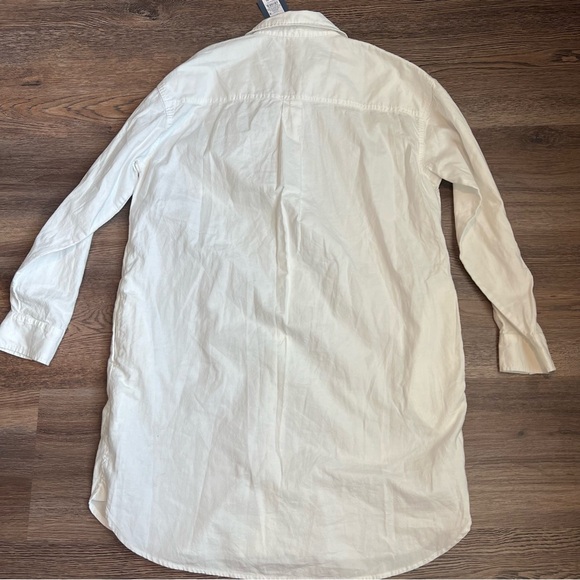 Women's Long Sleeve Mini Shirtdress - Universal Thread™ White S - Picture 2 of 6